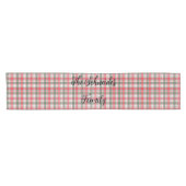 Winter Plaid Tartan Kerstvakantie Rood, Groen Korte Tafelloper (Horizontaal)