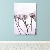 Winter, Planten in de sneeuw Single Canvas Afdruk (Insitu (Houten vloer))