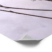 Winter, Planten in de sneeuw Waarde Poster Papier (Hoek)