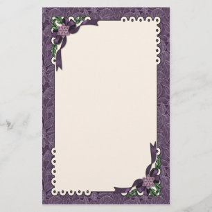 Winter Plum Poinsettia Briefpapier