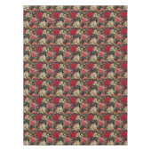 Winter Poinsettia Bloemen met bessen en dennen Tafelkleed (Voorkant)