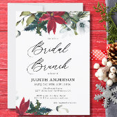 Winter Poinsettia Bruids Brunch Uitnodiging