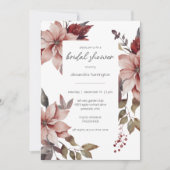 Winter Poinsettia Bruidsdouche Kaart (Voorkant)