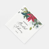 Winter Poinsettia Bruidsdouche Servet (Hoek)