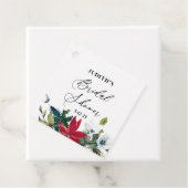  Winter Poinsettia Bruiloftsfeest  Bedankjes Labels (In situ)