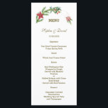 Winter Poinsettia Pijnbes Xmas Trouwmenu Menu<br><div class="desc">Elegant en uniek ontwerp met prachtige waterverf dennen takken,  bessen,  kerstballen,  gouden handen arrangement als een winter vakantie krans op wit. Gebruik de personaliseertool om uw informatie toe te voegen. Voor meer ideeën,  bezoek mijn Gold Hands Holidays Collectie.</div>