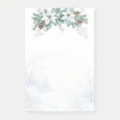 Winter Poinsettia Pine Cones Kerstmis Post-it® Notes (Voorkant)