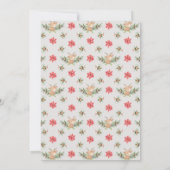 Winter Poinsettia Schattigee kleine herten Baby sh Kaart (Achterkant)