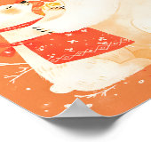 Winter Polar Bear Mom & Baby Cozy Nordic Poster (Hoek)