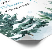 Winter Polar Beer 1e verjaardag Mijlpaal Poster (Hoek)