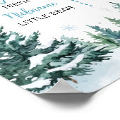 Winter Polar Beer 1st Birthday Milestone Foto Poster (Hoek)