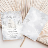 Winter Polar Beer Baby shower Kaart