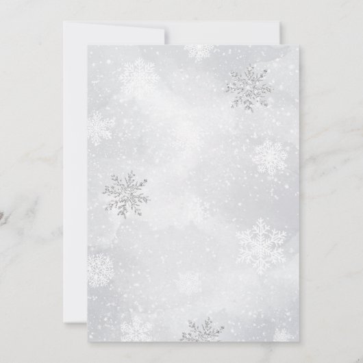 Winter Polar Beer Baby shower Kaart (Achterkant)