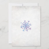 Winter Polar Beer Baby shower Uitnodiging Snowflak (Achterkant)