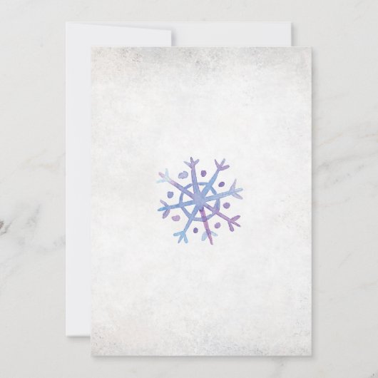Winter Polar Beer Baby shower Uitnodiging Snowflak (Achterkant)