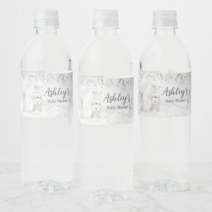 Winter Polar Beer Baby shower Waterfles Etiket