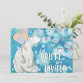 Winter Polar Beer Birthday Party Kaart (Staand voorkant)