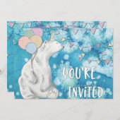 Winter Polar Beer Birthday Party Kaart (Voorkant / Achterkant)