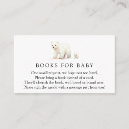 Winter Polar Beer Boeken voor Baby Verzoek Informatiekaartje