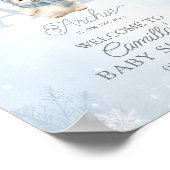 Winter Polar Beer Boy Baby shower Poster (Hoek)