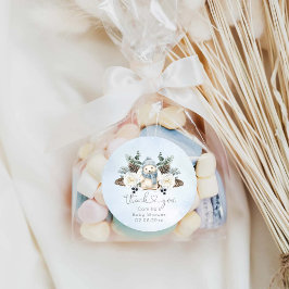 Winter Polar Beer Boy Baby shower Ronde Sticker