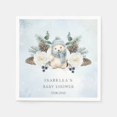 Winter Polar Beer Boy Baby shower Servet (Voorkant)