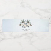 Winter Polar Beer Boy Baby shower Waterfles Etiket (Enkel label)