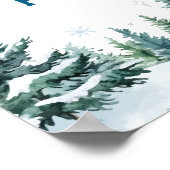 Winter Polar Beer Eerste Jaar Foto Mijlpaal Teken Poster (Hoek)