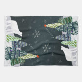 Winter Polar Beer en Kardinale Keuken Theedoek (Horizontaal)