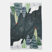 Winter Polar Beer en Kardinale Keuken Theedoek (Verticaal)