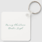 Winter Polar Beer Familie Kerst Gepersonaliseerd Sleutelhanger (Achterkant)