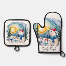 Winter Polar Beer Familie Kerst