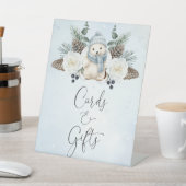 Winter Polar Beer Jongen Baby shower Kaarten en ge Reclamebord Met Voetstuk (Insitu)