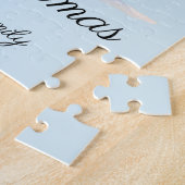 Winter Polar Beer Kerstverlichting Familienaam Legpuzzel (Zijkant)