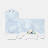Winter Polar Beer Koud Buiten Blauw Baby shower Bedankdoosjes (Uitgevouwen)