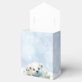 Winter Polar Beer Koud Buiten Blauw Baby shower Bedankdoosjes (Geopend)