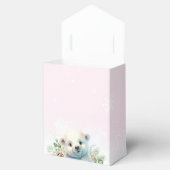 Winter Polar Beer Koud Buiten Roze Baby shower Bedankdoosjes (Geopend)