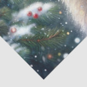 Winter Polar Beer met Holly Crown Decoupage Tissuepapier (Detail)