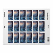 Winter Polar Beer Mountain Kerstvakantie Etiket (Full Sheet)