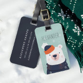 Winter Polar Beer Personalized Bag Label | Munt Bagagelabel