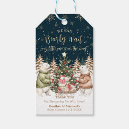 Winter Polar Beer Snowflake Baby shower Cadeaulabel