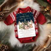 Winter Polar Beer Snowflake Baby shower Kaart