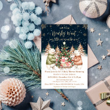 Winter Polar Beer Snowflake Baby shower