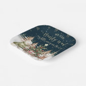 Winter Polar Beer Snowflake Baby shower Papieren Bordje (Gebogen)