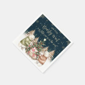 Winter Polar Beer Snowflake Baby shower Servet (Hoek)