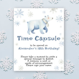 Winter Polar Beer Time Capsule 1e verjaardag Poster