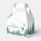 Winter Polar Beer Verjaardagsfeest Bedankdoosjes (Achterkant)