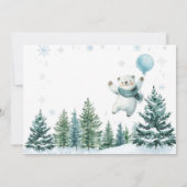 Winter Polar Beer Verjaardagsfoto Dank u kaart (Achterkant)