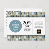 Winter Polar Beren Custom Coupon Korting Briefkaart (Voorkant / Achterkant)