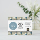 Winter Polar Beren Custom Coupon Korting Briefkaart (Staand voorkant)